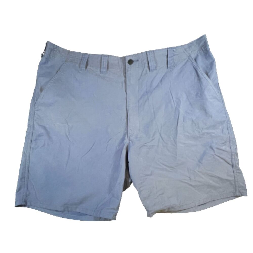 Wrangler Outdoor Mens Flat Front Shorts Relaxed Fit Blue 44